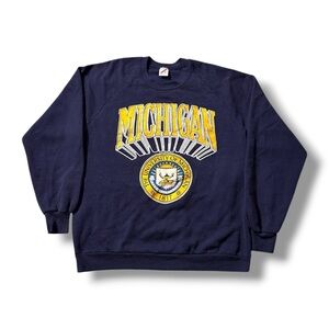 Men’s Jerzees The University Of Michigan Crewneck Sweatshirt